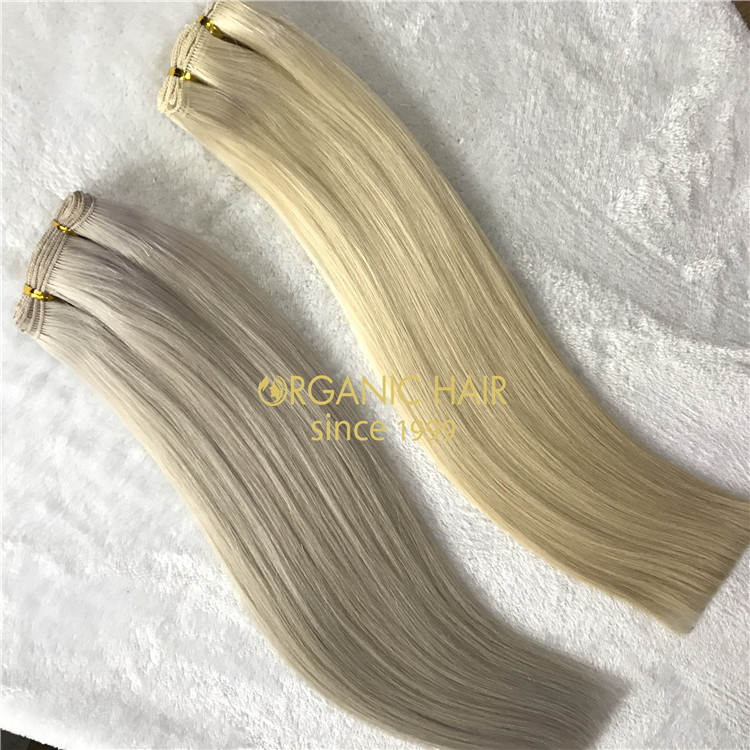  113grams #60A VS 100grams #60,with remy cuticle human hand-tied wefts A148